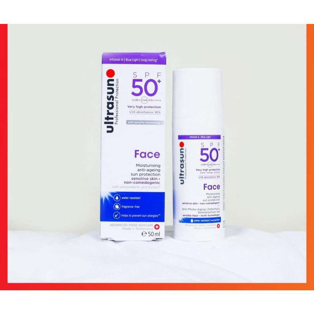 Chống nắng HỒNG TÍM Ultrasun SPF 50+ PA++++ Face Fluid dưỡng ẩm hằng ngày chống tia UV, chống lão hoá 40ml