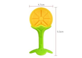 Gặm nướu hình trái cây silicon mềm cho bé có kèm hộp nhựa