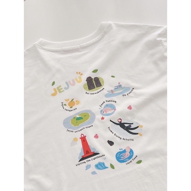 ATTK967-Áo thun in hình Jeju hai mặt