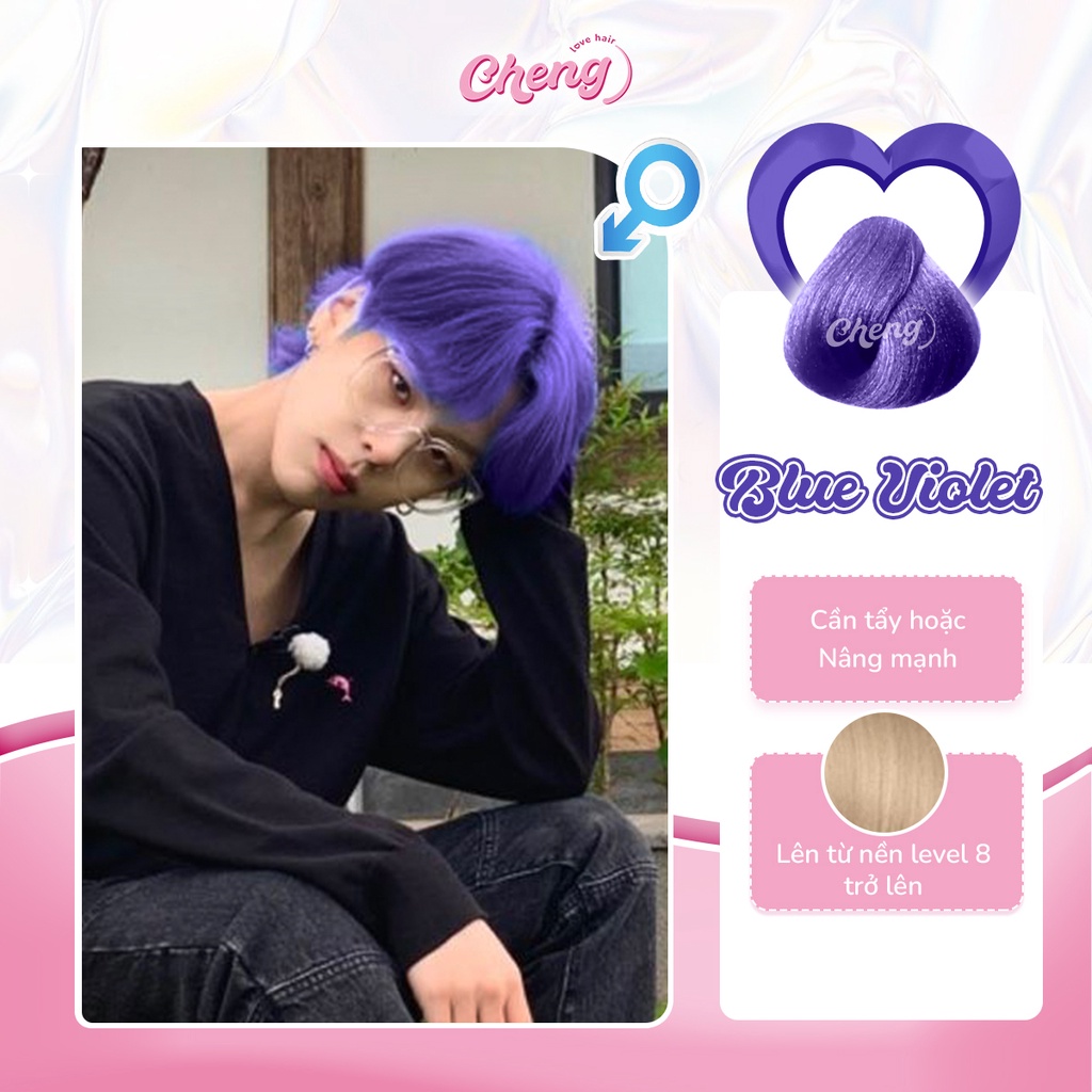 Thuốc Nhuộm Tóc Màu XANH TÍM Nam / BLUE VIOLET | Chenglovehair, Chenglovehairs