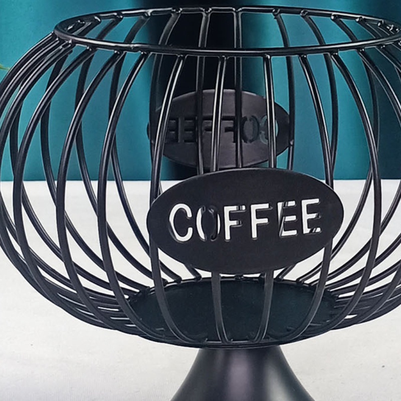 Giỏ Sắt Đựng Cà Phê / Kem Màu Đen Tiện Dụng