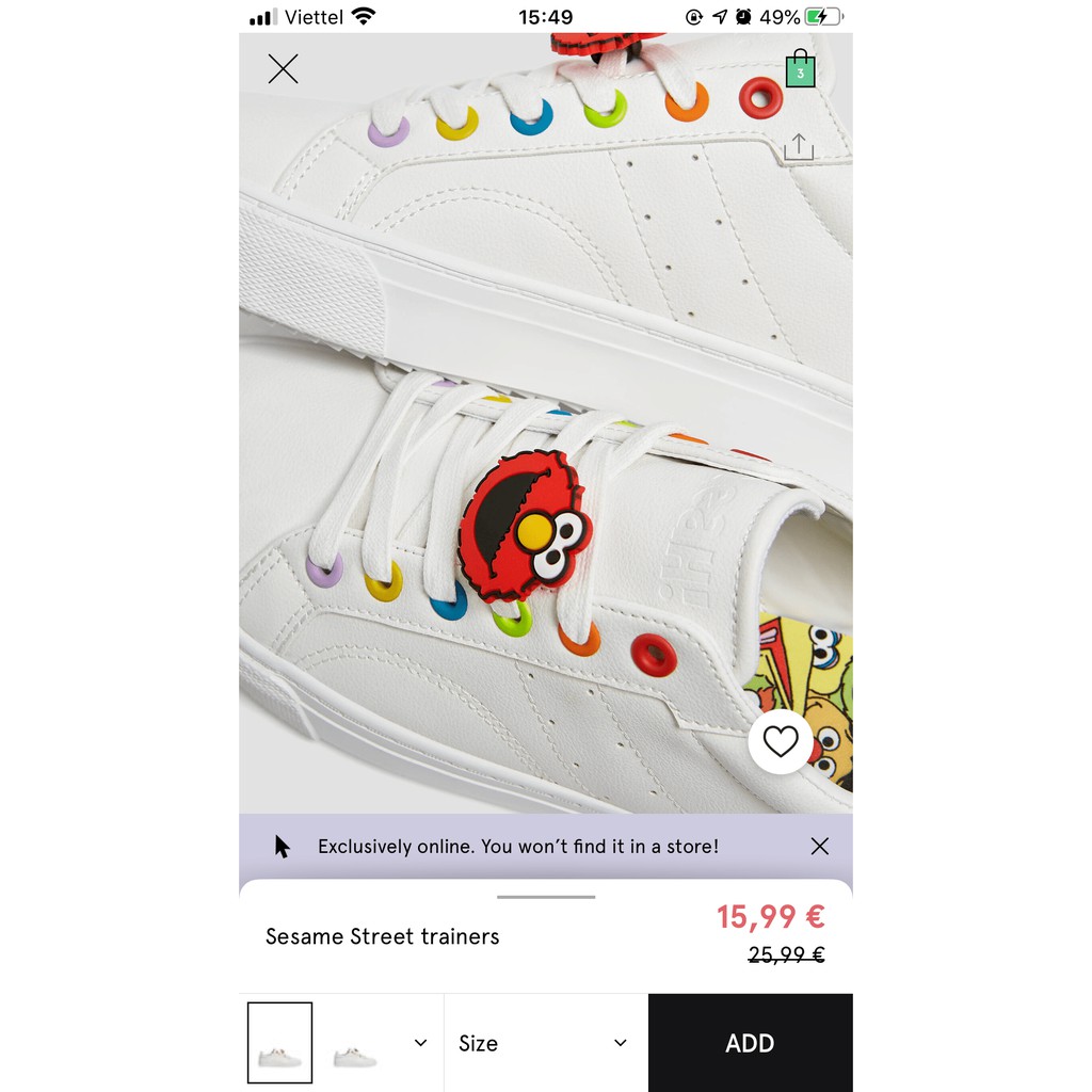 Giày Pull&bear sesame street trainers mẫu mới 2021