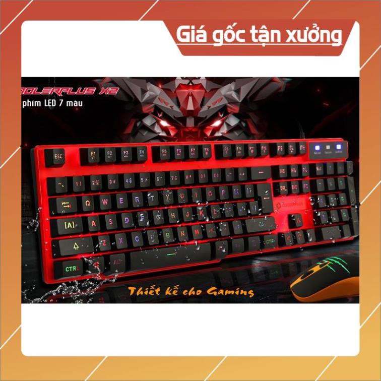 Hàng chính hãng - Bàn Phím CoolerPLus X2 Led đổi 7 màu - Hãng hãng phân phối chính thức-chuyên Game thủ