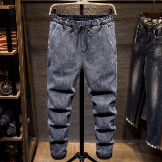 Quần Plus Size Quần Denim Quần Thường Ngày Quần Cổ Quần Co Giãn Quần Jean Nam Đen Rời Plus Kích Thước Chân Nhỏ Quần Thẳng Béo Hợp Thời Trang