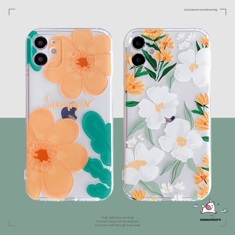 Case Xiaomi Redmi 9 Note9 Note9s Note9pro Note8 Transparent Clear Soft Case Fresh Flower Phone Cover