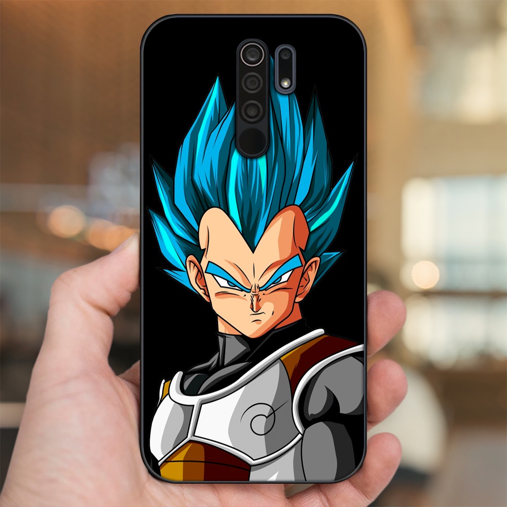 Ốp lưng Xiaomi Redmi 9 viền đen in hình Vegeta Dragon Ball