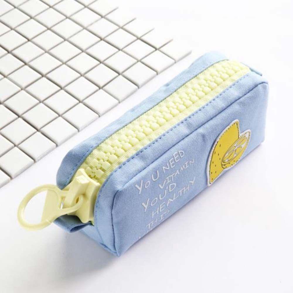 Bóp Viết Vải Canvas In Hình Trái Cây Hoạt Hình Dễ Thương