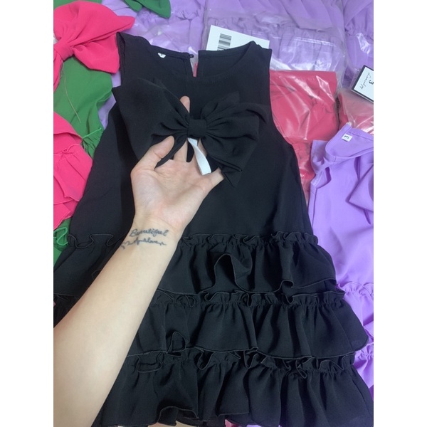 Váy sát nách đuôi cá tầng bèo đen cho bé gái từ 10-20kg💋