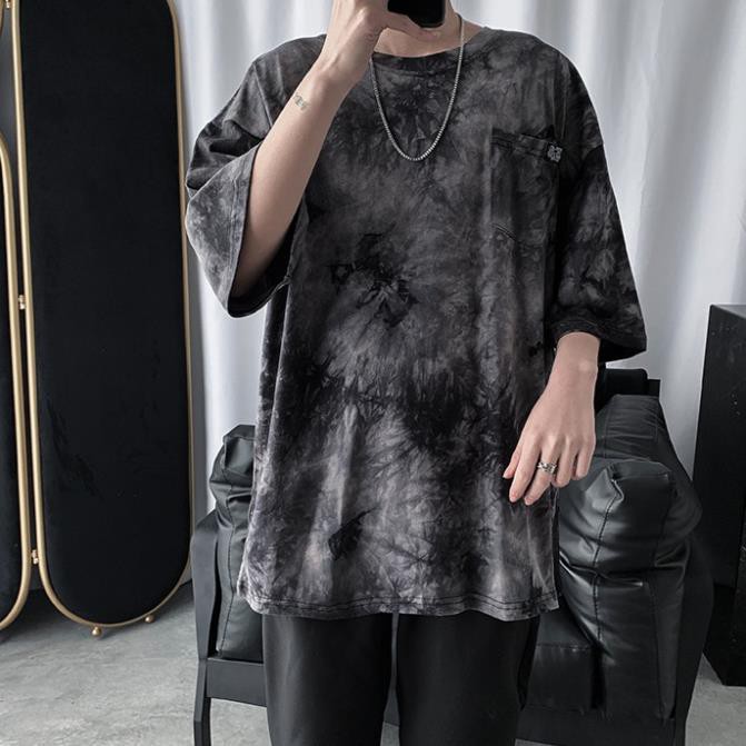 Áo thun nữ form rộng đẹp, Áo thun nữ form rộng Loang Màu Thời Trang Tiktok 2022