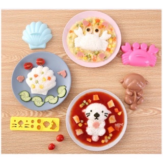 Set 4 khuôn cơm bento tạo hình cơm cho bé