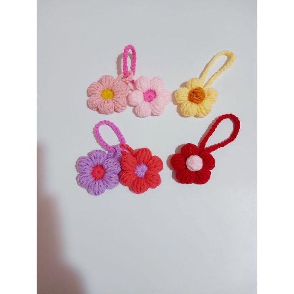 Móc khóa len xinh xắn, móc khóa hoa dứa bơ