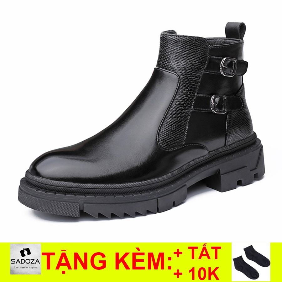 Giày Boot Nam Da Bò - FREESHIP - Giày Nam Cổ Cao Xuất Khẩu Âu Mỹ Thời Thượng GNK158 | BigBuy360 - bigbuy360.vn