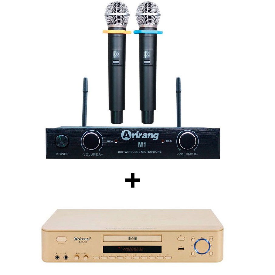 Combo Micro không dây Arirang M1 + Đầu Karaoke Arirang AR-36