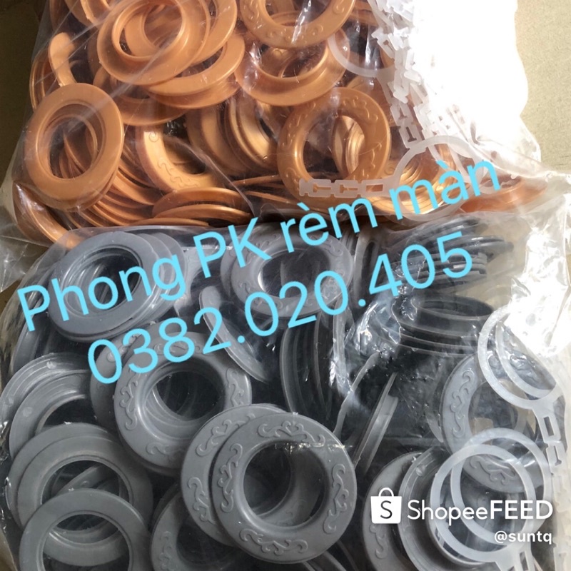 Vòng oze  ore may rèm loại to hoa văn 1 mặt, phụ kiện rèm màn - gói 100c