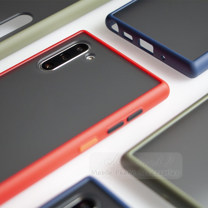 Ốp điện thoại acrylic cứng màu nhám trong suốt chống sốc dành cho Samsung J2 Core J4 J6 Plus J8 J5 2015