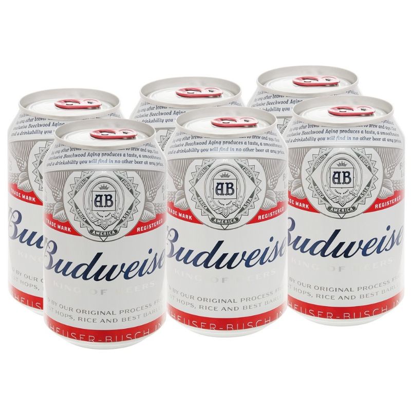 Thùng 20 lon bia thương hiệu Budweiser của Mỹ