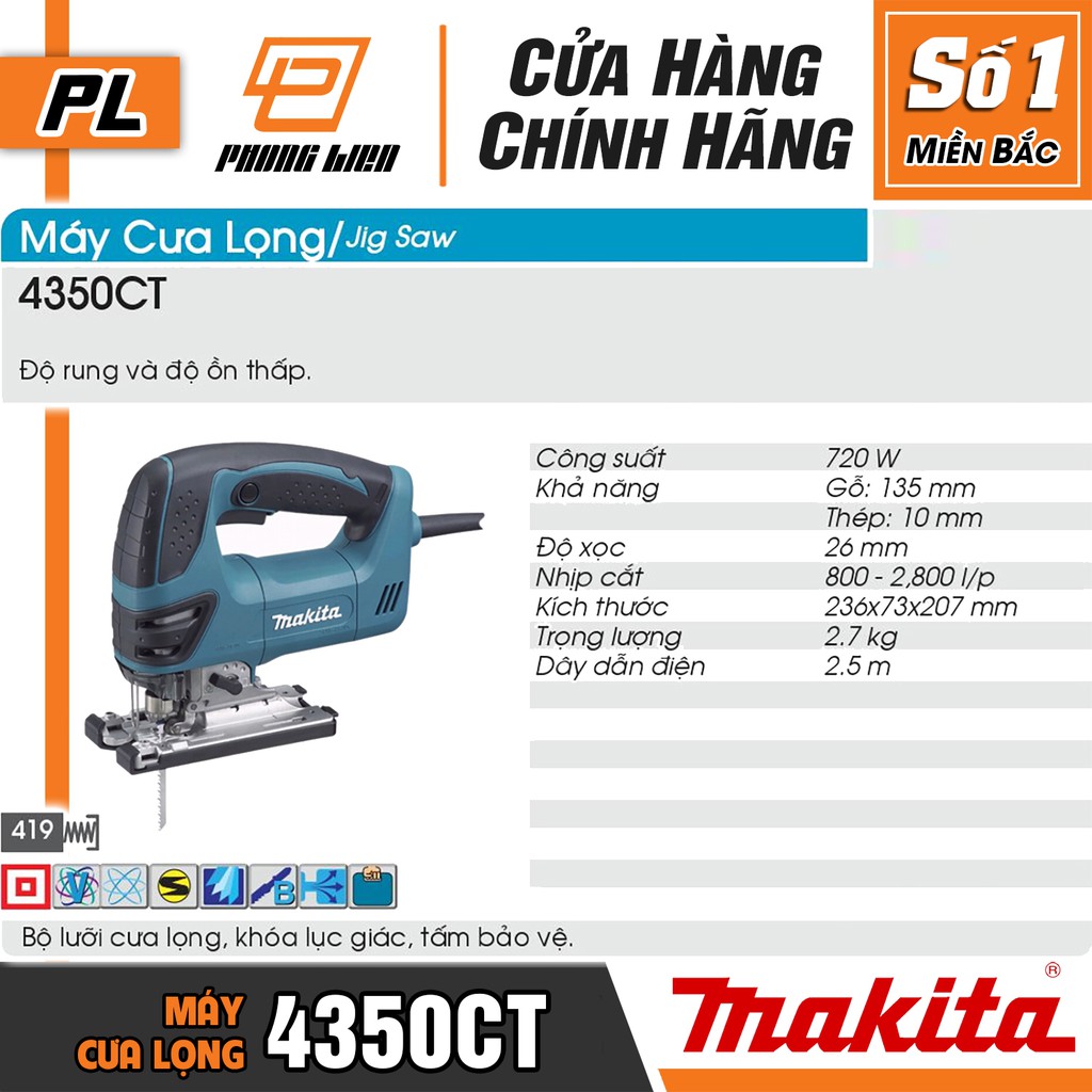 [Chính Hãng] Máy Cưa Lọng Makita 4350CT (720W)