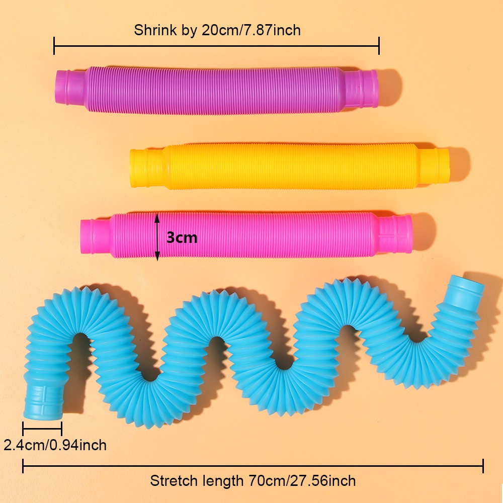 Đồ Chơi Ống Pop Chống Căng Thẳng Nhiều Màu Sắc Có Thể Uốn Cong Giúp Giảm Căng Thẳng Cho Bé