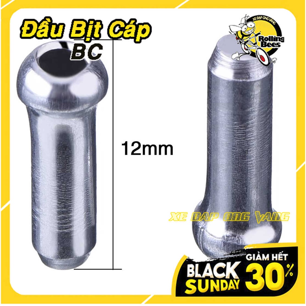 Đầu bịt cáp dây phanh, dây đề. Giá công từ hợp kim nhôm không rỉ, chắc chắn