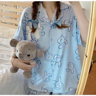 [Ảnh thật ] BỘ ĐỒ CỘC NỮ 🍒 BỘ PIJAMA NỮ CHẤT LỤA KATE THÁI