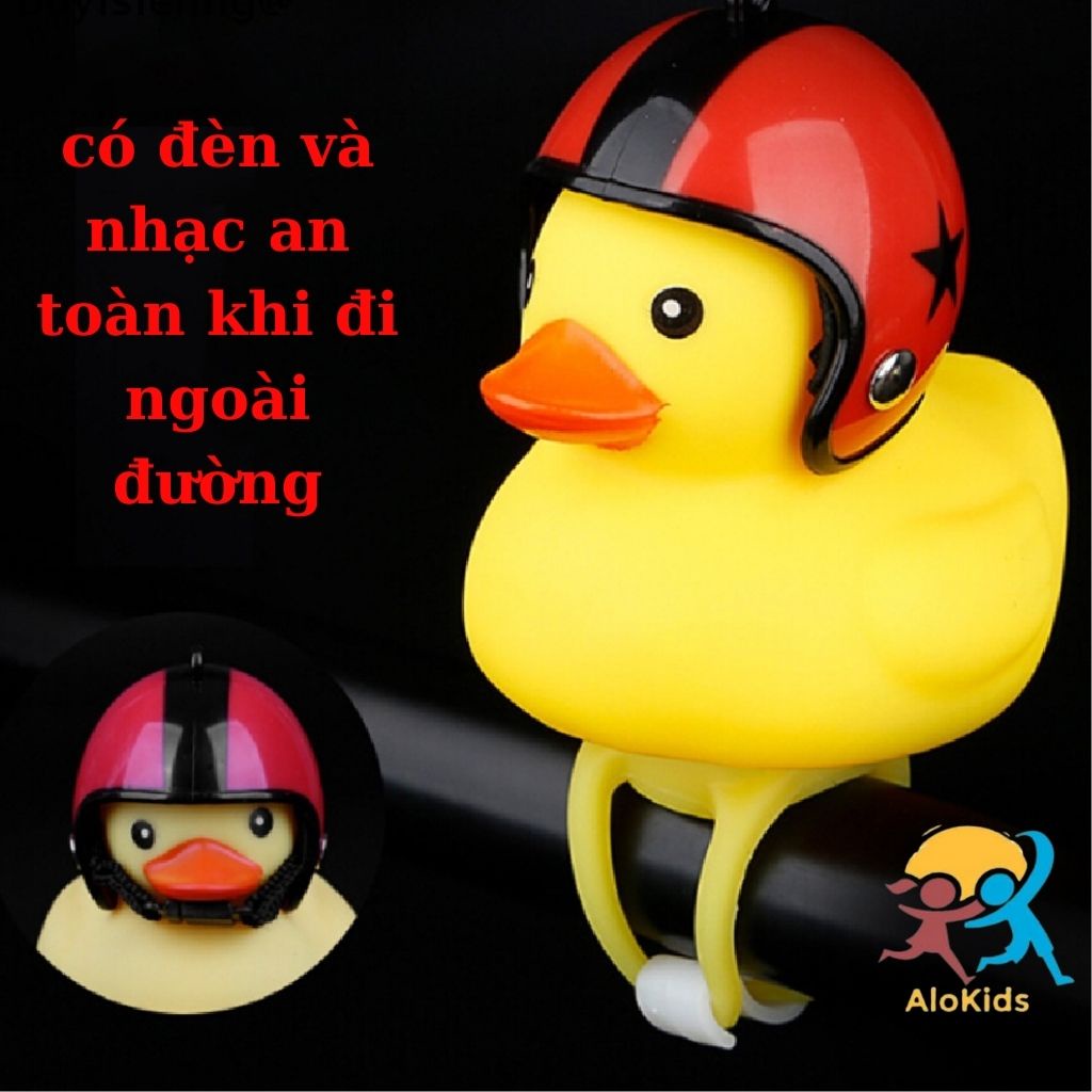 Vịt Đội Mũ Bảo Hiểm Gắn Xe, Gắn Tay Lái- Đồ Chơi Vịt Dễ Thương Shop alokids