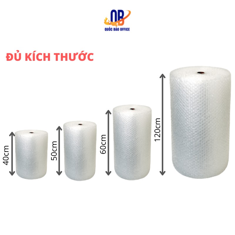 Cuộn Xốp Khí (40/50/60cm x 100m) - Màng Xốp Hơi - Xốp Nổ - Gói Hàng - Đóng Bọc Hàng - Chống Sốc Bóng Khí Xốp Chống Sốc