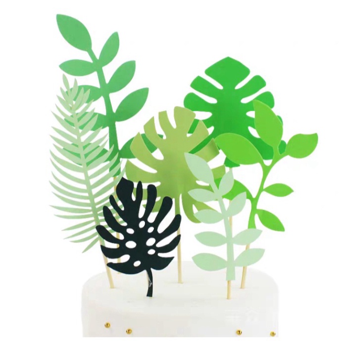 phụ kiện bánh [FREESHIP❤️] set 7 lá cây giấy đẹp