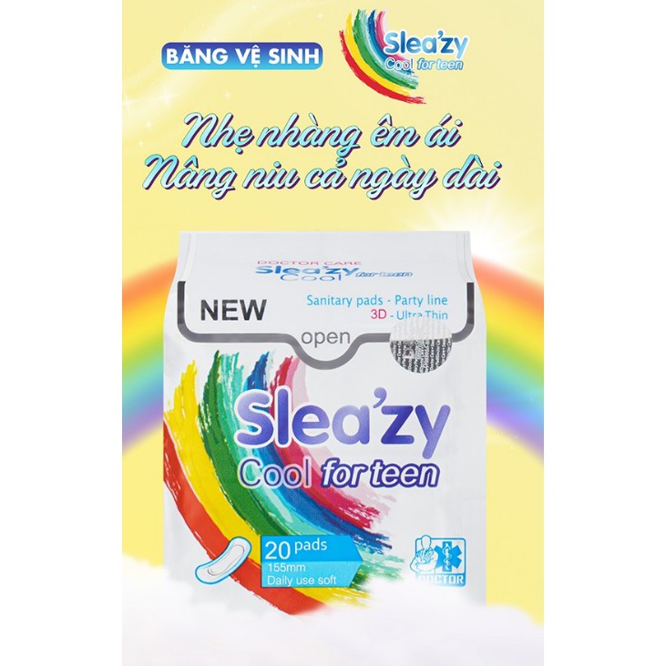 Xả hàng cực sốc bvs hàng ngày Sleazy 20 miếng