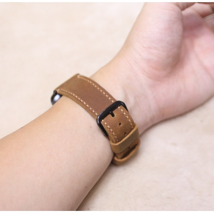 Dây đeo thay thế Apple Watch da bò sáp handmade