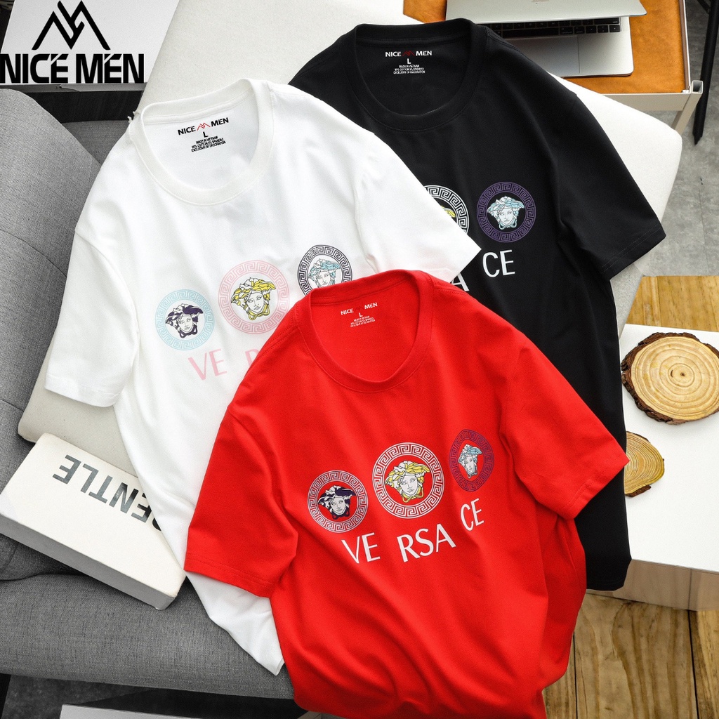 Áo Thun Form Rộng Medusa Tay Ngắn Phông Unisex 50 - 90Kg Trắng, Đen NICEMEN