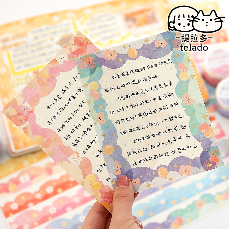 Peach 1Pcs Dream Cloud washi tape Diary Scarpbooking DIY Decoration Washi Tape