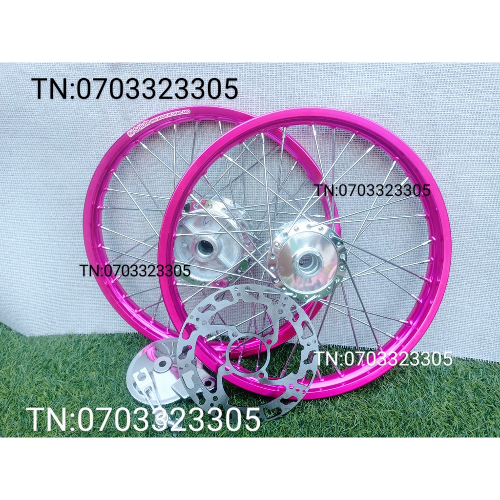 CẶP BÁNH CĂM WAVE DREAM TRƯỚC ĐĨA SAU ĐÙM NIỀN NHÔM HÔNG SOLUTE .DALE. BAN ZAI .SH THÁI KÈM MÁ VỚI PÁT VÀ ĐĨA .