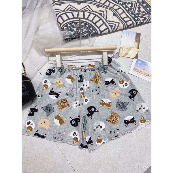 [Mã 44FASHIONSALE476 giảm 10K đơn 50K] Quần đùi nữ mặc ở nhà chất cotton co dãn thoải mái , quần ngủ | BigBuy360 - bigbuy360.vn