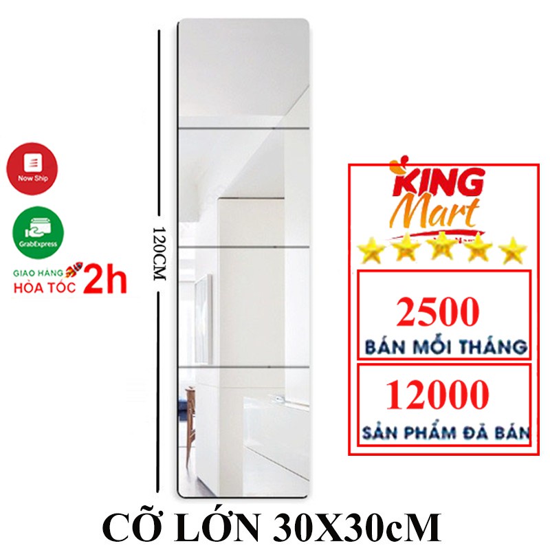 [CỠ LỚN 30x30cm] Gương dán tường TRÁNG GƯƠNG sáng bóng, DECOR phòng, Soi nhà tắm tiện dụng