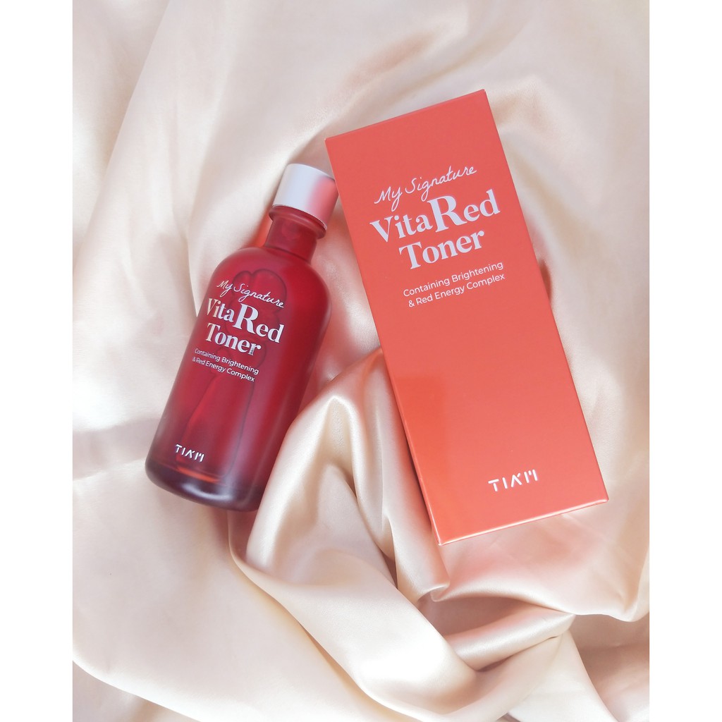 Nước Hoa Hồng Tiam My Signature Vita Red Toner Dưỡng Trắng, Se Khít Lỗ Chân Lông 130ml