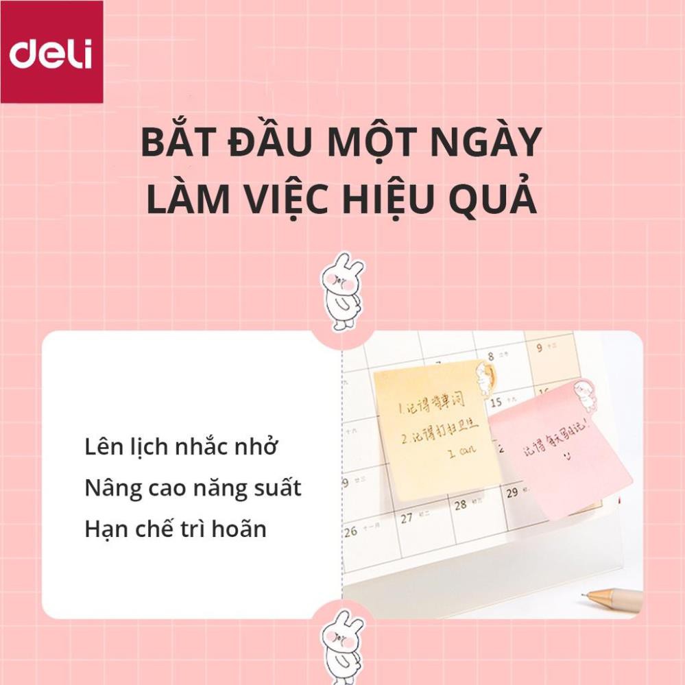 Giấy nhớ 30 tờ Deli 110x80mm - Hồng/ Cam/ Tím - 21516 [Deli]