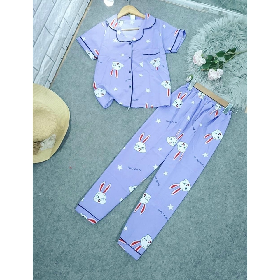 ĐỒ BỘ PIJAMA DÀI VẢI LỤA HÀN SIÊU XỊN DÀY MỊN ĐẸP SIÊU MÁT SIZE DƯỚI 60KG