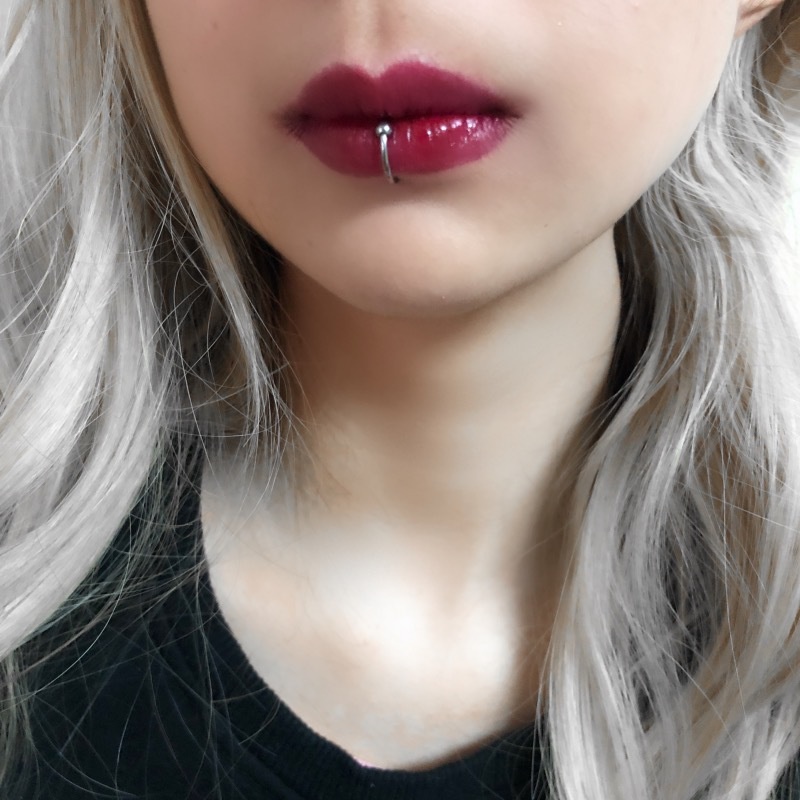 Nhẫn Môi Giả Bằng Thép Titan Đính Hạt Tròn Độc Đáo Thời Trang 1 Dành Cho Nam Và Nữ