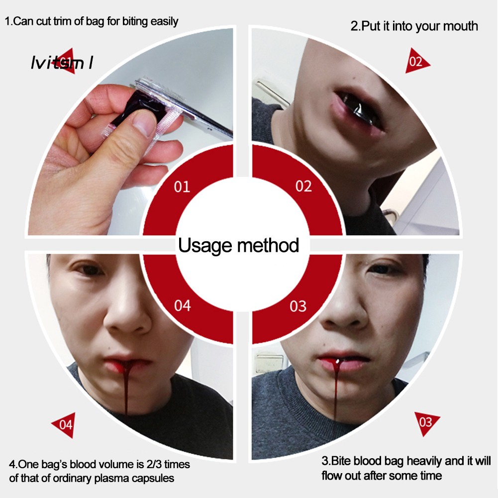 [Hàng mới về] Đồ chơi túi màu ma cà rồng trang điểm halloween 3ml tiện dụng | BigBuy360 - bigbuy360.vn