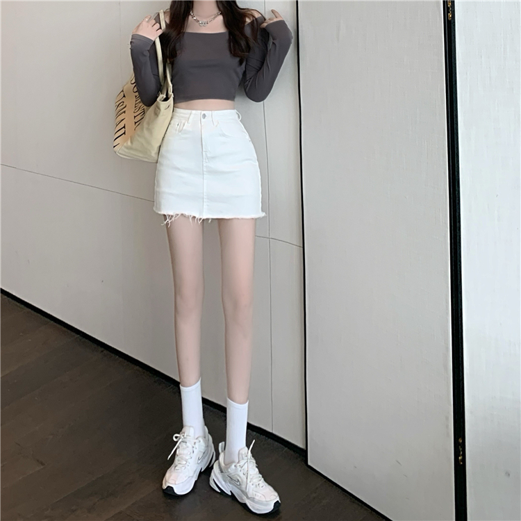 chân váy jean Nữ Lưng Cao Ôm Dáng Phong Cách Hàn Quốc | BigBuy360 - bigbuy360.vn