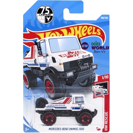 Xe mô hình Hot Wheels basic Bán tải Mercedes-Benz Unimog 1300 GTC54.