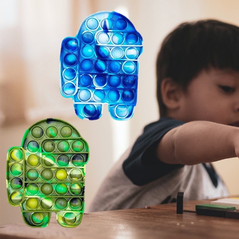 1 / 2 Đồ Chơi Con Quay Bằng Silicone Màu Xanh Lá Cây