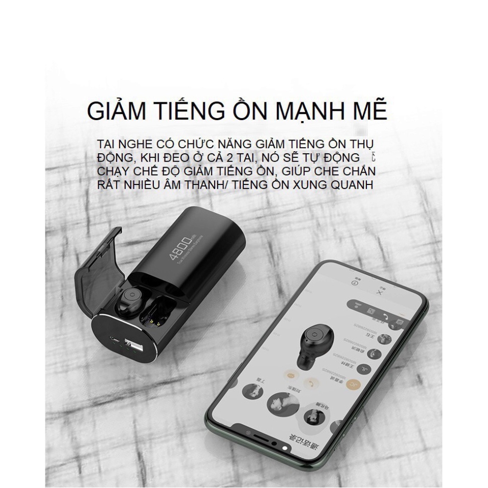 Tai nghe Bluetooth S11 PUKASO bản Quốc tế không dây kiêm sạc dự phòng 4800mAh chống nước IPX5 chống ồn đổi mới