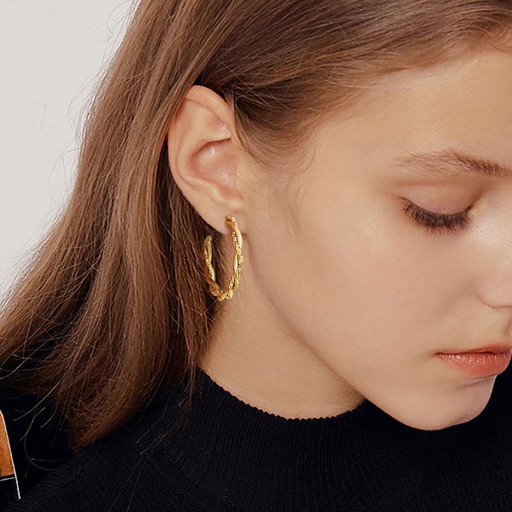 Vnox Bông Tai Dáng Dài Bằng Thép Không Gỉ 18K Chống Dị Ứng Thời Trang Dành Cho Nữ