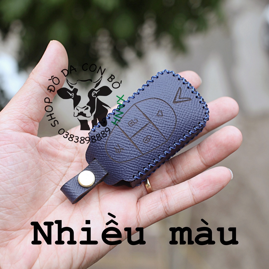 Bao da chìa khoá Vinfast E34, VF8, xe điện VF E34, VF 8 handmade da thật 003