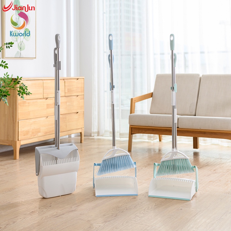 Bộ Chổi Và Đồ Hốt Rác Bằng Lông Mềm Gấp Gọn Tiện Dụng