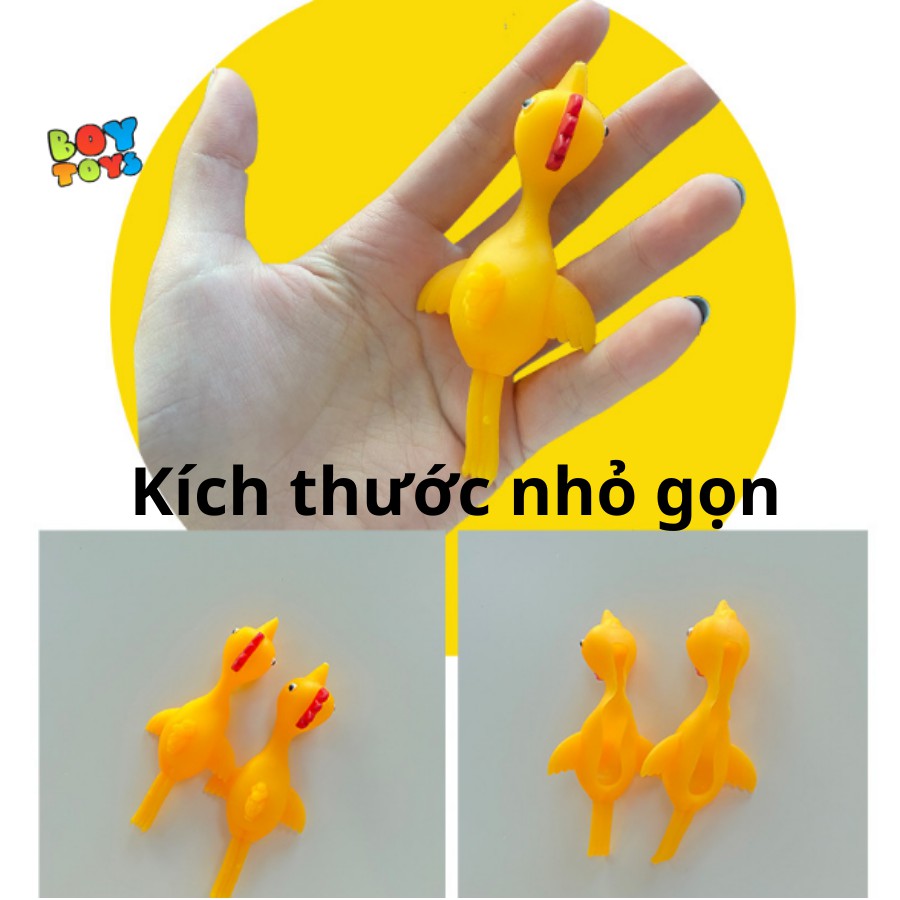 Set 5 đồ chơi ná bắn hình chú gà, ná bắn gà dính tường vui nhộn cho bé thỏa sức vui chơi