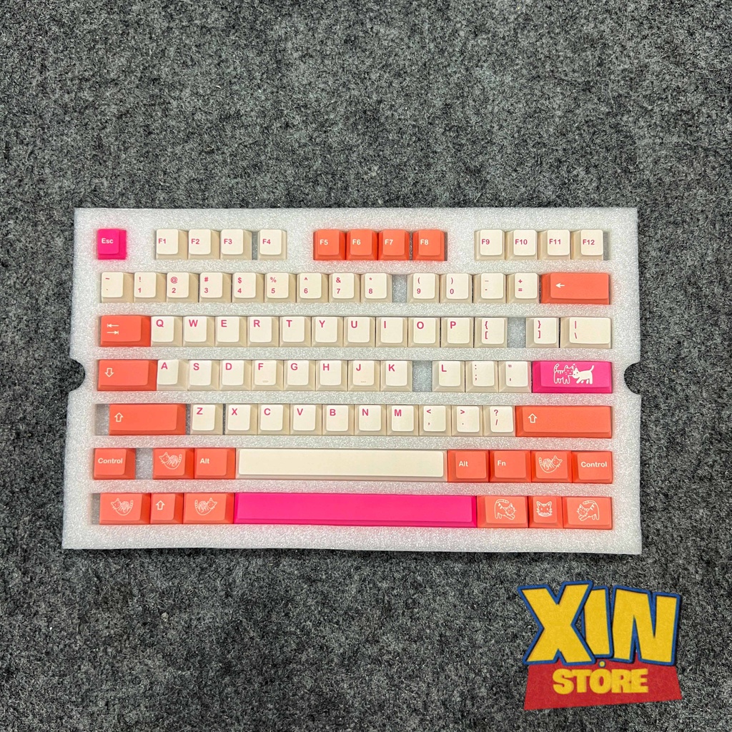 Set Keycap PBT Orange Boi 146 Phím