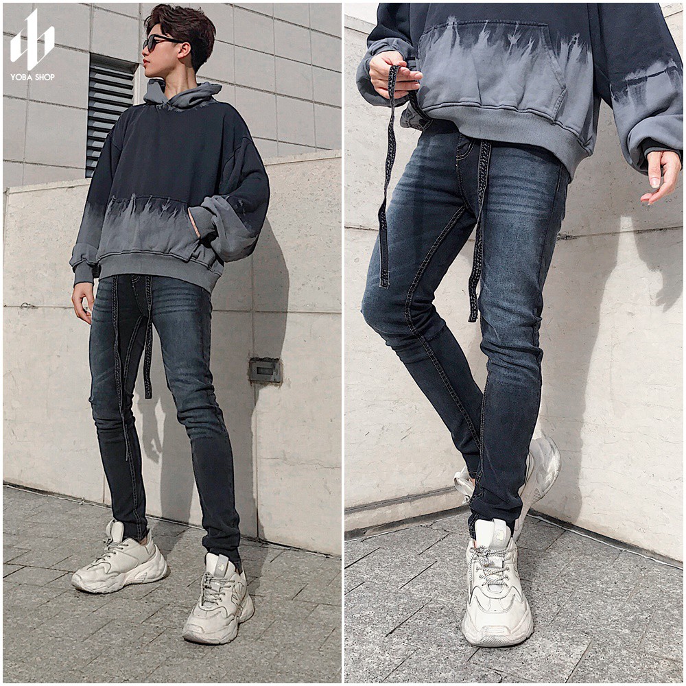 QUẦN JEANS DÀI NAM XÁM ĐẬM TRƠN SKINNY VẢI ĐẸP FORM CHUẨN XỊN (ảnh thật 100%) | BigBuy360 - bigbuy360.vn