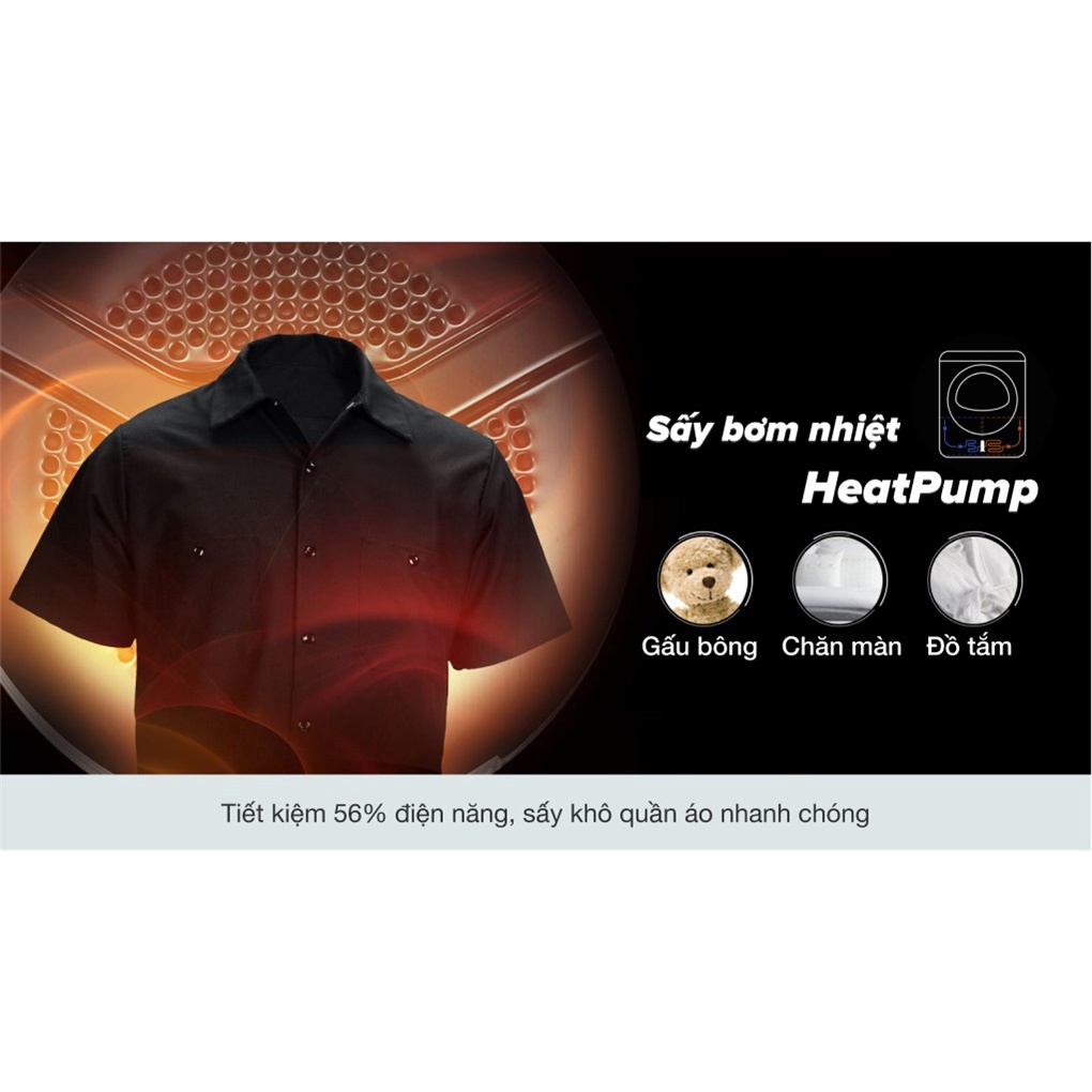 Máy sấy bơm nhiệt Aqua 9Kg AQH-H900G PS Điện Máy Hải Đăng HN